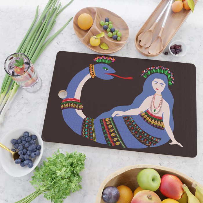 Shahmaran, half woman half snake Cutting Board Gallery Image 2