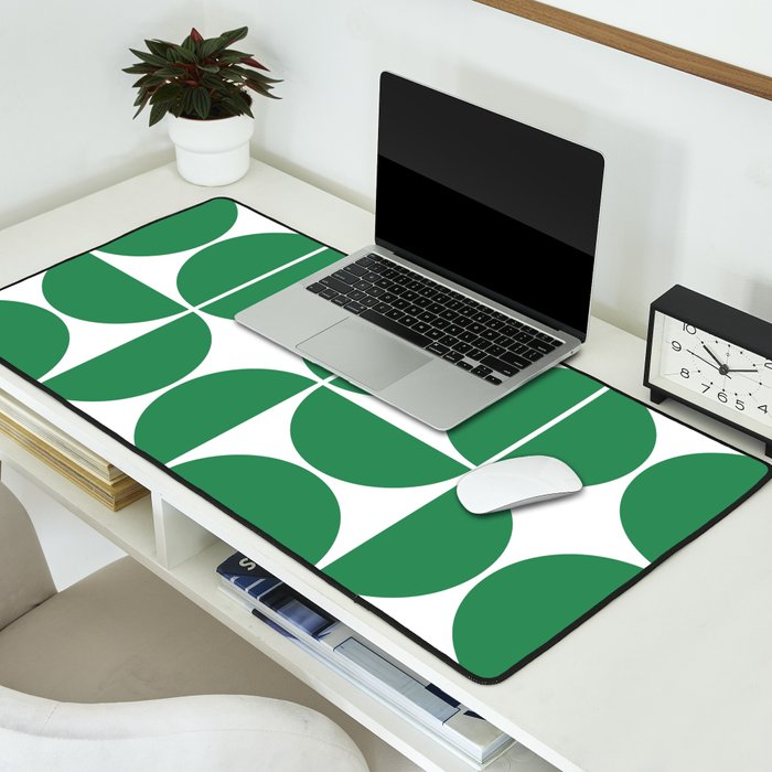 Mid Century Modern Green Square Desk Mat Gallery Image 2