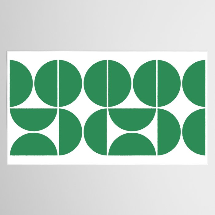 Mid Century Modern Green Square Tablecloth Gallery Image 2