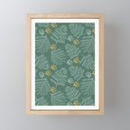 Winter & Woodsy Pine Trees in Forest Green Mini Art Print Gallery Image 1