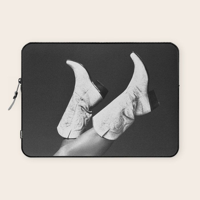 These Boots - Noir / Black & White Laptop Sleeve Gallery Image 1