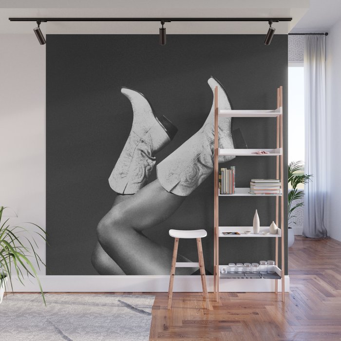 These Boots - Noir / Black & White Wall Mural Gallery Image 1