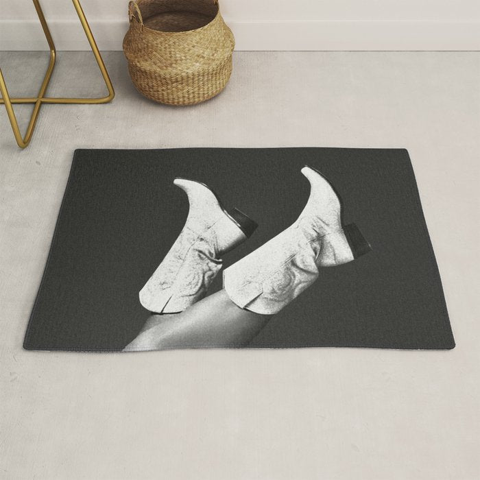 These Boots - Noir / Black & White Rug Gallery Image 1