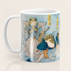 Woodblock Hero Frogs Vintage Illustration  by Utagawa Kuniyoshi Ukiyo-e Style Samurai Sword Kung Fu Coffee Mug Gallery Image 3