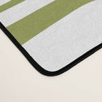 Mid Century Modern Piquet Multi Abstract Geometric Pattern in Mid Mod Martini Olive Green and White Desk Mat Gallery Image 4