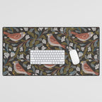 Sparrows And Apple Blossoms Desk Mat Gallery Image 1