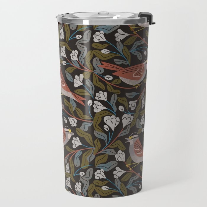 Sparrows And Apple Blossoms Travel Mug Gallery Image 2