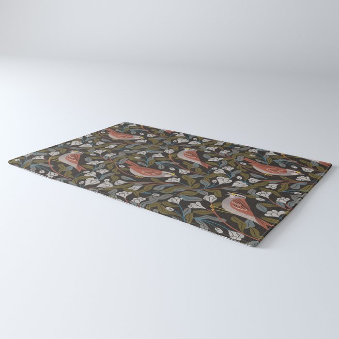Sparrows And Apple Blossoms Rug Gallery Image 3