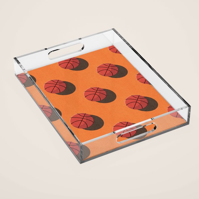 BALLS Basketball - indoor - pattern Acrylic Tray Gallery Image 1
