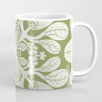 Naupaka Hawaiian quilt pattern in sage and beige Coffee Mug Gallery Image 1