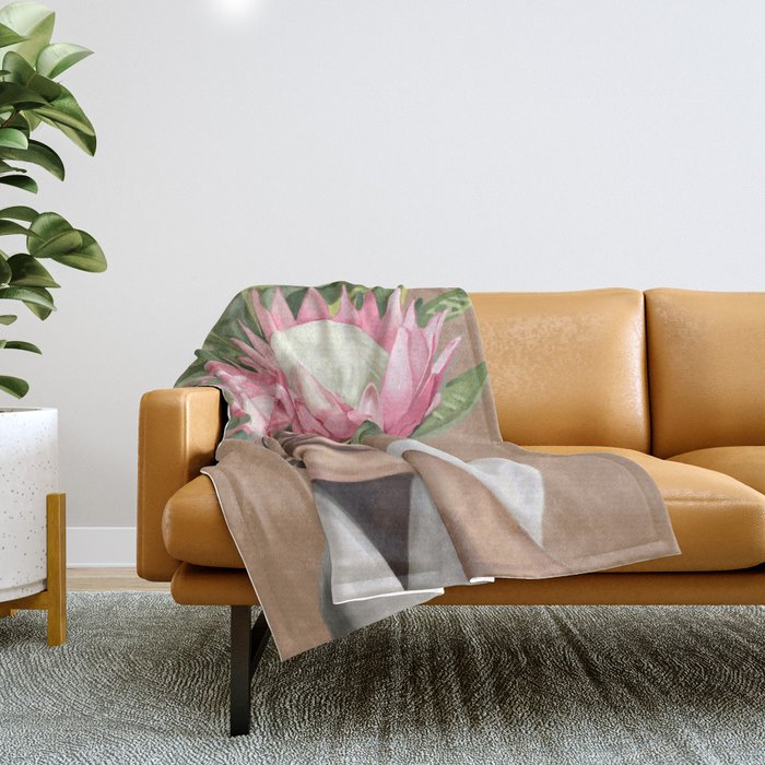 Floral Elegance 1 Throw Blanket Gallery Image 1