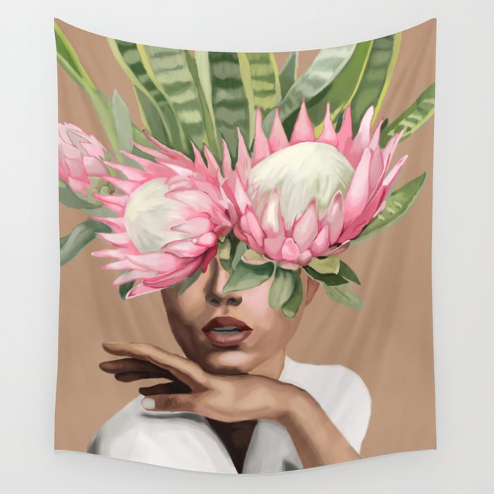 Floral Elegance 1 Wall Tapestry Gallery Image 1