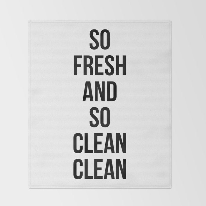 So Fresh And So Clean Clean Throw Blanket Gallery Image 2