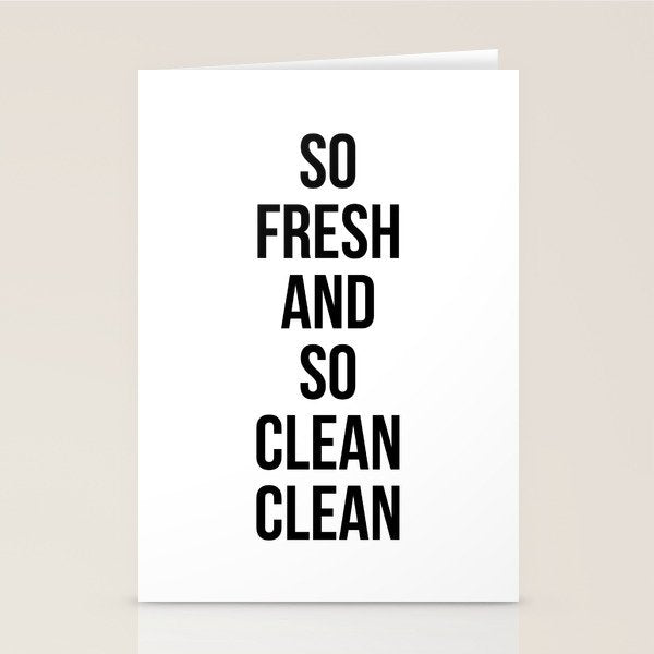 So Fresh And So Clean Clean Stationery Card Gallery Image 2