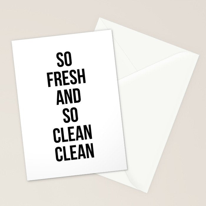 So Fresh And So Clean Clean Stationery Card Gallery Image 2