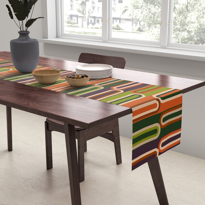 Mid Century Modern Geometry Table Runner Gallery Image 2