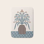 Earthy Modern Vase with Florals Bath Mat Gallery Image 1