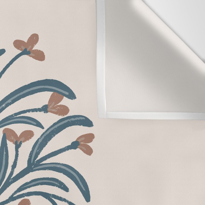 Earthy Modern Vase with Florals Wall Tapestry Gallery Image 3
