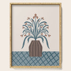 Earthy Modern Vase with Florals Serving Tray Gallery Image 1