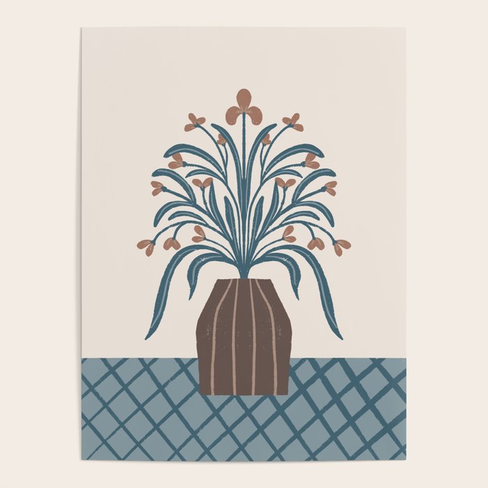 Earthy Modern Vase with Florals Poster Gallery Image 4