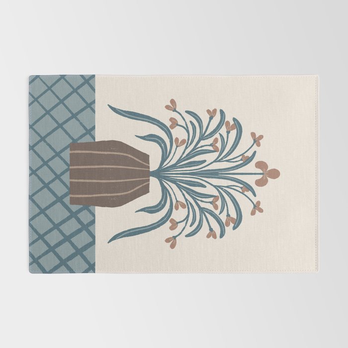 Earthy Modern Vase with Florals Rug Gallery Image 2