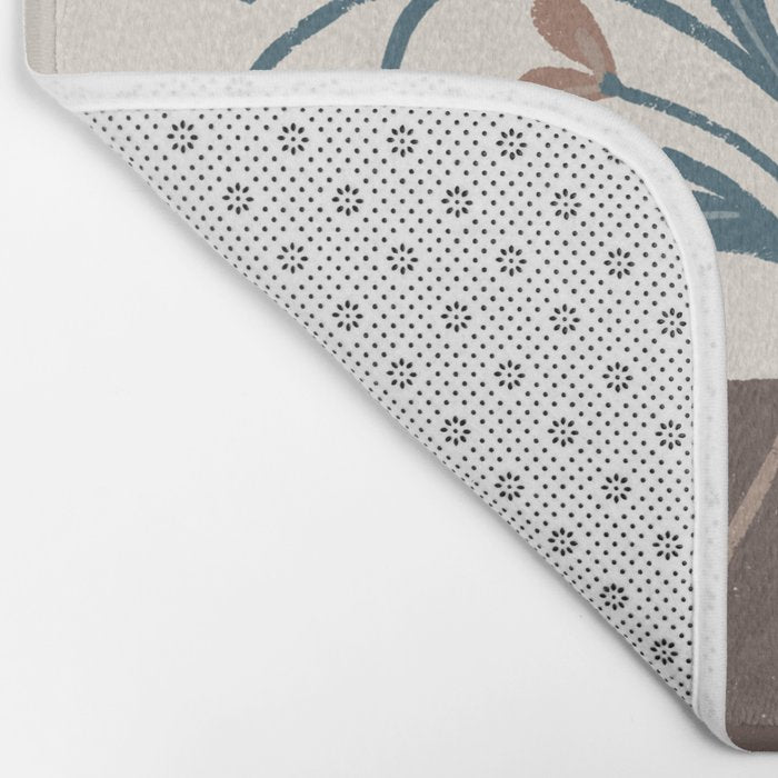Earthy Modern Vase with Florals Bath Mat Gallery Image 2