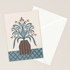 Earthy Modern Vase with Florals Stationery Card Gallery Image 2
