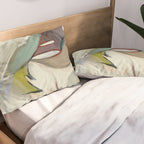abstract pastel leaves Pillow Sham Gallery Image 2