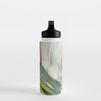 abstract pastel leaves Water Bottle Gallery Image 3