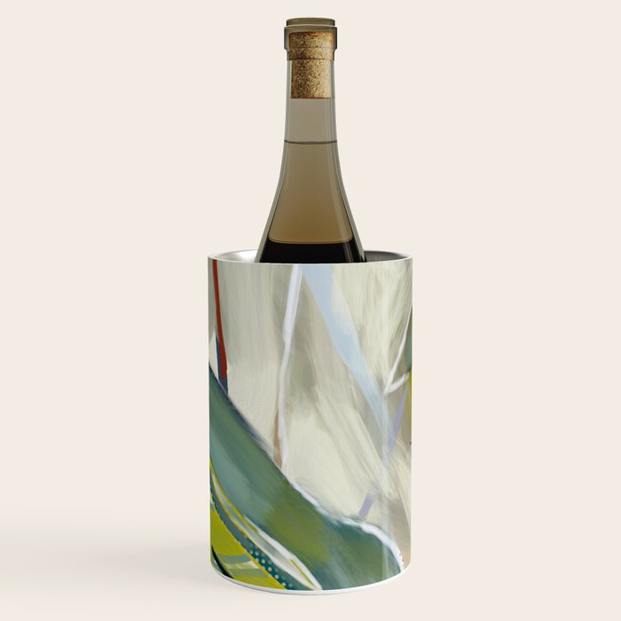 abstract pastel leaves Wine Chiller Gallery Image 2