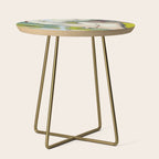 abstract pastel leaves Side Table Gallery Image 1