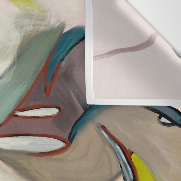 abstract pastel leaves Wall Tapestry Gallery Image 3