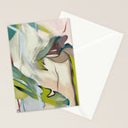 abstract pastel leaves Stationery Card Gallery Image 2