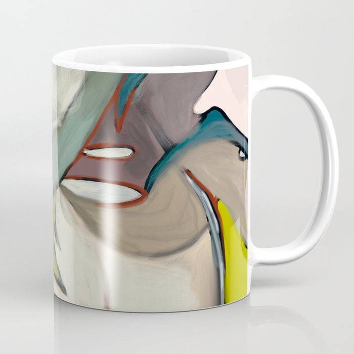 abstract pastel leaves Coffee Mug Gallery Image 1
