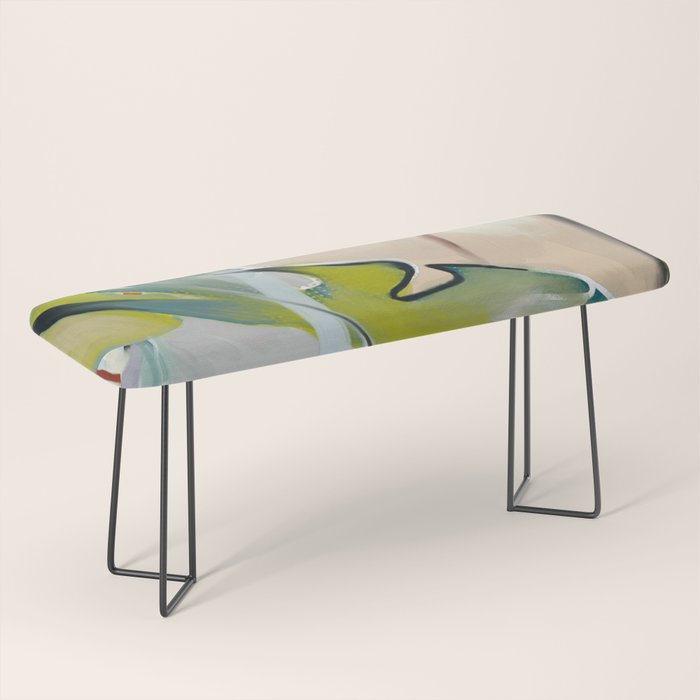 abstract pastel leaves Bench Gallery Image 1