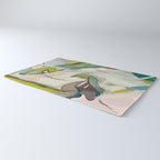 abstract pastel leaves Rug Gallery Image 3
