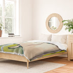 abstract pastel leaves Duvet Cover Gallery Image 2