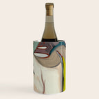 abstract pastel leaves Wine Chiller Gallery Image 3