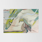 abstract pastel leaves Rug Gallery Image 2