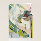 abstract pastel leaves Stationery Card Gallery Image 2