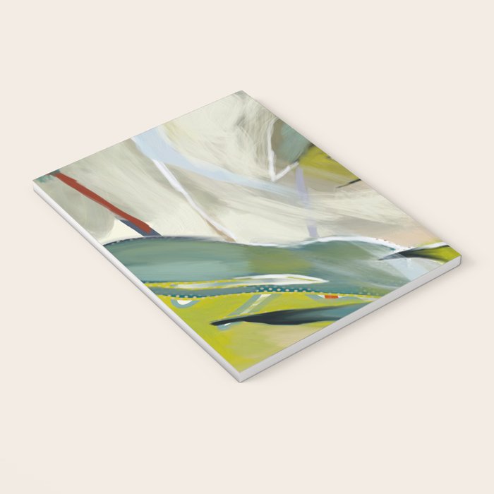 abstract pastel leaves Notebook Gallery Image 3