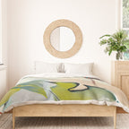 abstract pastel leaves Duvet Cover Gallery Image 3