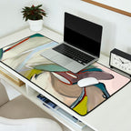 abstract pastel leaves Desk Mat Gallery Image 2
