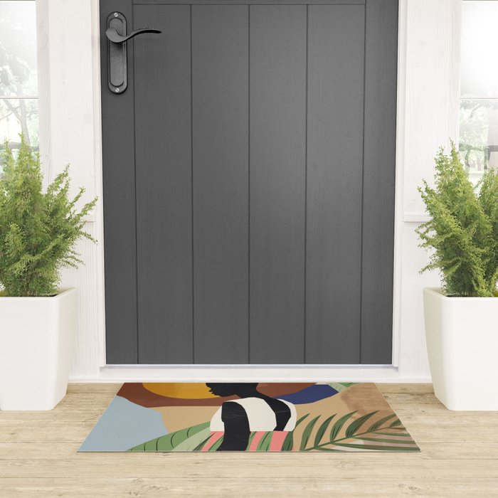 Tropical Girl 2 Welcome Mat Gallery Image 3