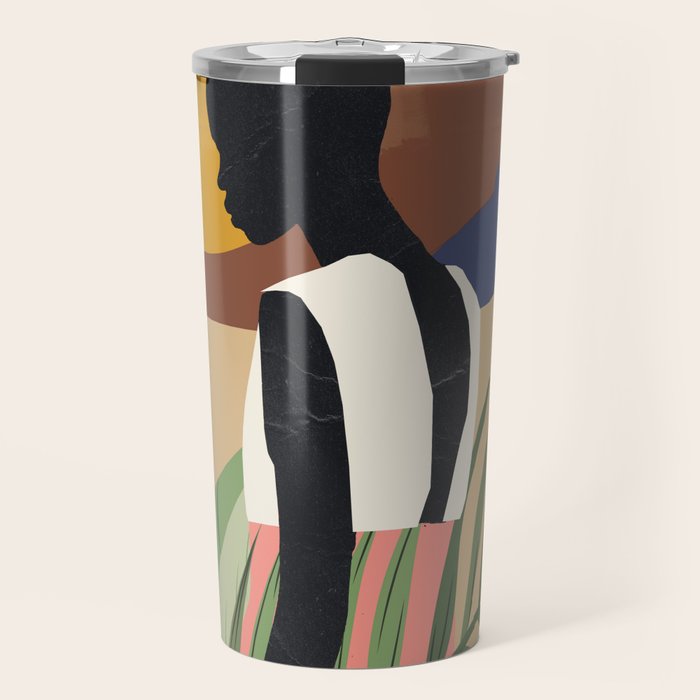 Tropical Girl 2 Travel Mug Gallery Image 1