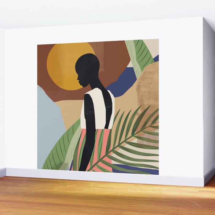Tropical Girl 2 Wall Mural Gallery Image 2