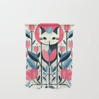 Cat amongst Tulips Wall Hanging Gallery Image 1