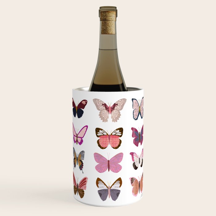 Pink Butterflies Wine Chiller Gallery Image 3
