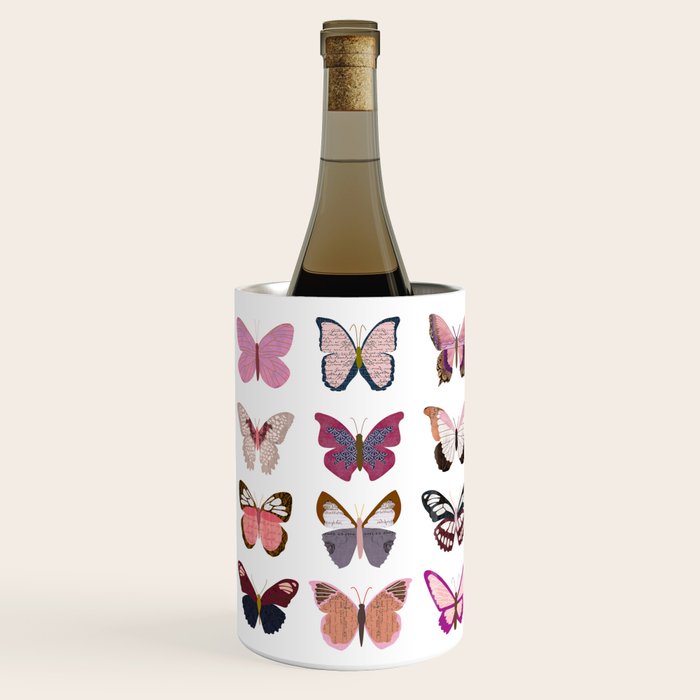 Pink Butterflies Wine Chiller Gallery Image 2