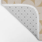 Bauhaus Mid Century Modern Geometric Pattern X Bath Mat Gallery Image 2